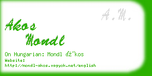 akos mondl business card